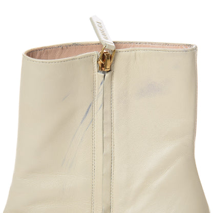 Gucci Nappa Sylvie Ankle Boots 38 Mystic White 11 of 16
