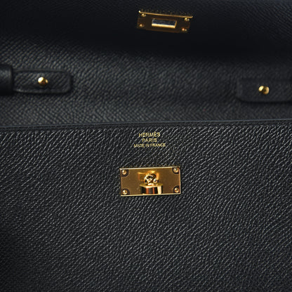 Hermes Epsom Kelly Wallet To Go Black 5 of 10