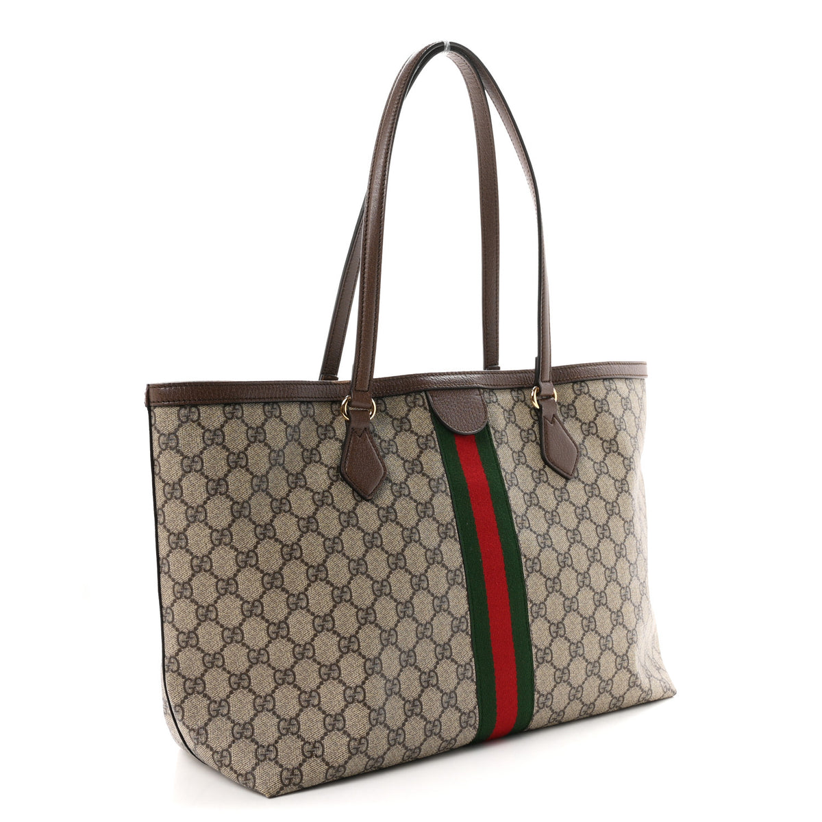 Gucci GG Supreme Monogram Medium Ophidia Shopping Tote Brown 3 of 11