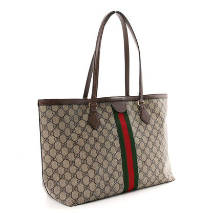 Gucci GG Supreme Monogram Medium Ophidia Shopping Tote Brown 3 of 11