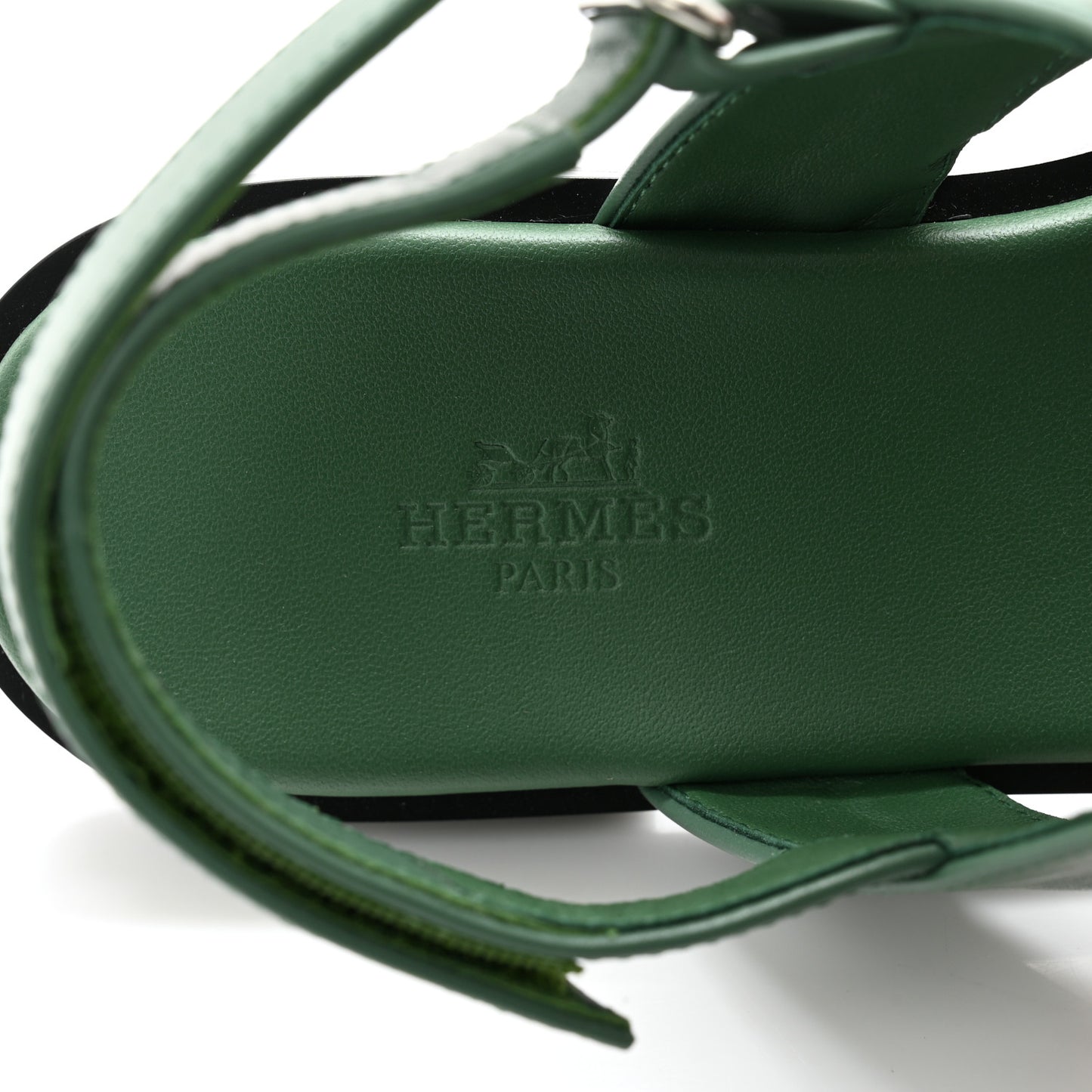 Calfskin Womens Ines Sandals 36 Vert Lierre