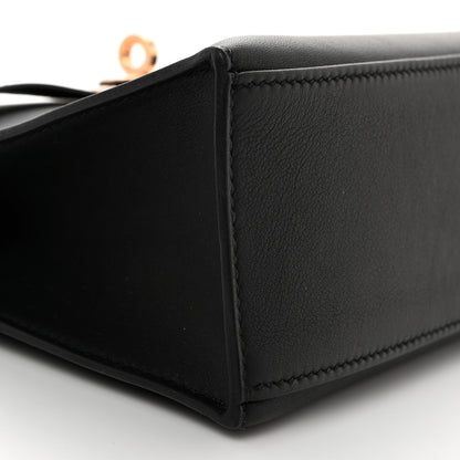 Hermes Swift Kelly Pochette Clutch Black 7 of 9