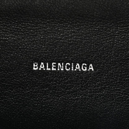 Balenciaga Metallic Calfskin Crocodile Embossed Crystal Hourglass Top Handle Bag XS Silver 6 of 11