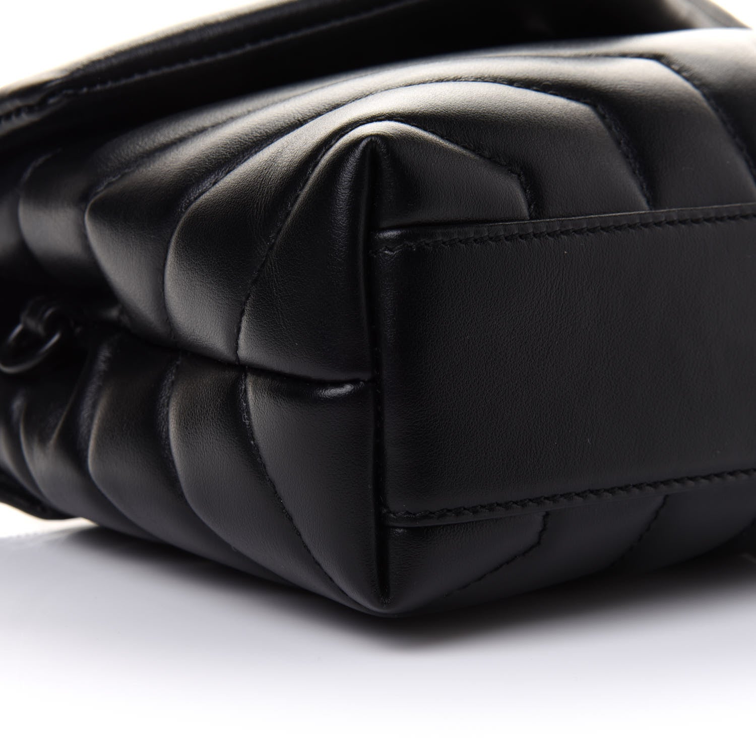 Saint Laurent Calfskin Y Quilted Monogram Toy Loulou Crossbody Bag Black 5 of 11