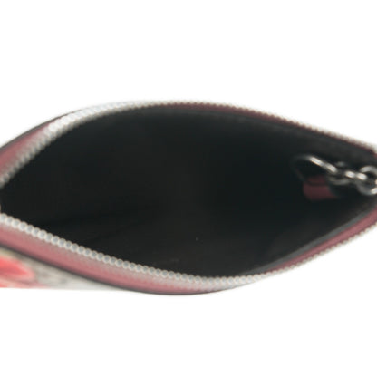 Gucci GG Supreme Monogram Blooms Key Ring Coin Case Beige Multicolor Dry Rose 5 of 6