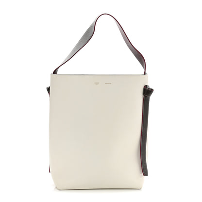 Celine Shiny Smooth Calfskin Small Twisted Cabas White Camel Tan 5 of 21