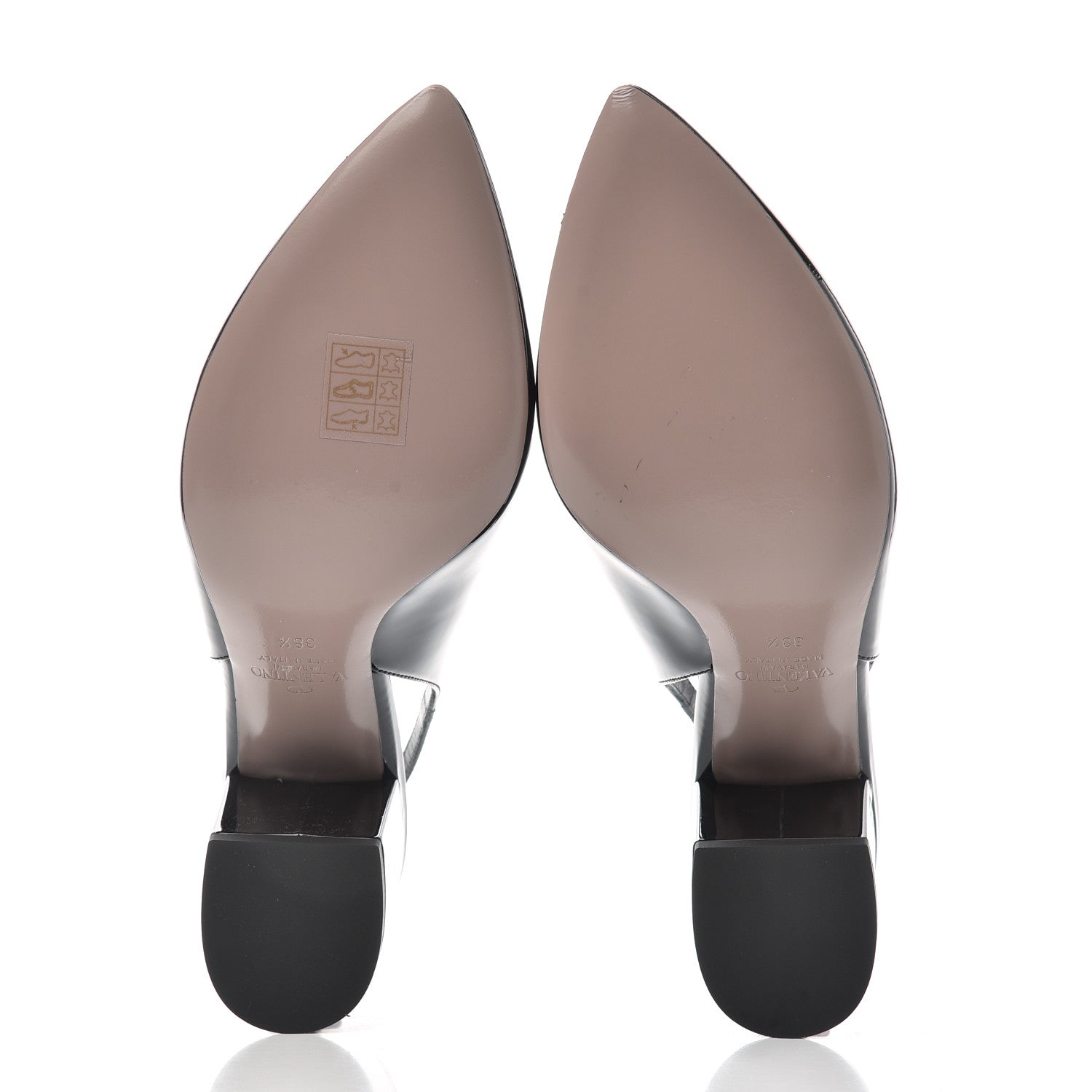 Valentino Garavani Patent Ringstud Slingback 38.5 Black 6 of 11