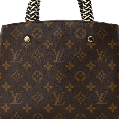 Louis Vuitton Monogram Braided Montaigne BB Creme Beige 8 of 10