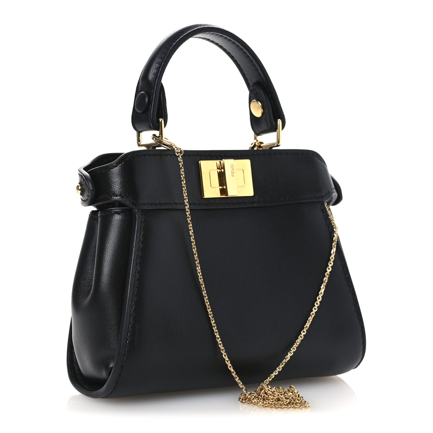 Nappa Nano Peekaboo Satchel Black