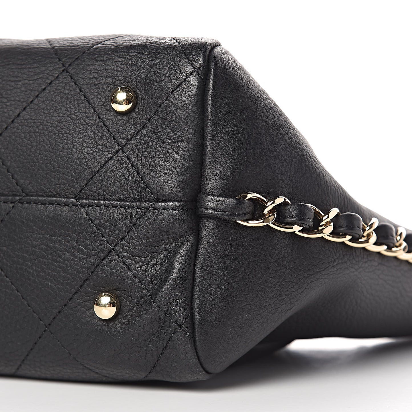 Bullskin Stitched Small Shopping Tote Black