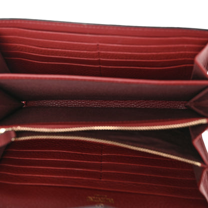 Valentino Garavani Pebbled Calfskin Rockstud Envelope Wallet on Chain Rubino 5 of 13