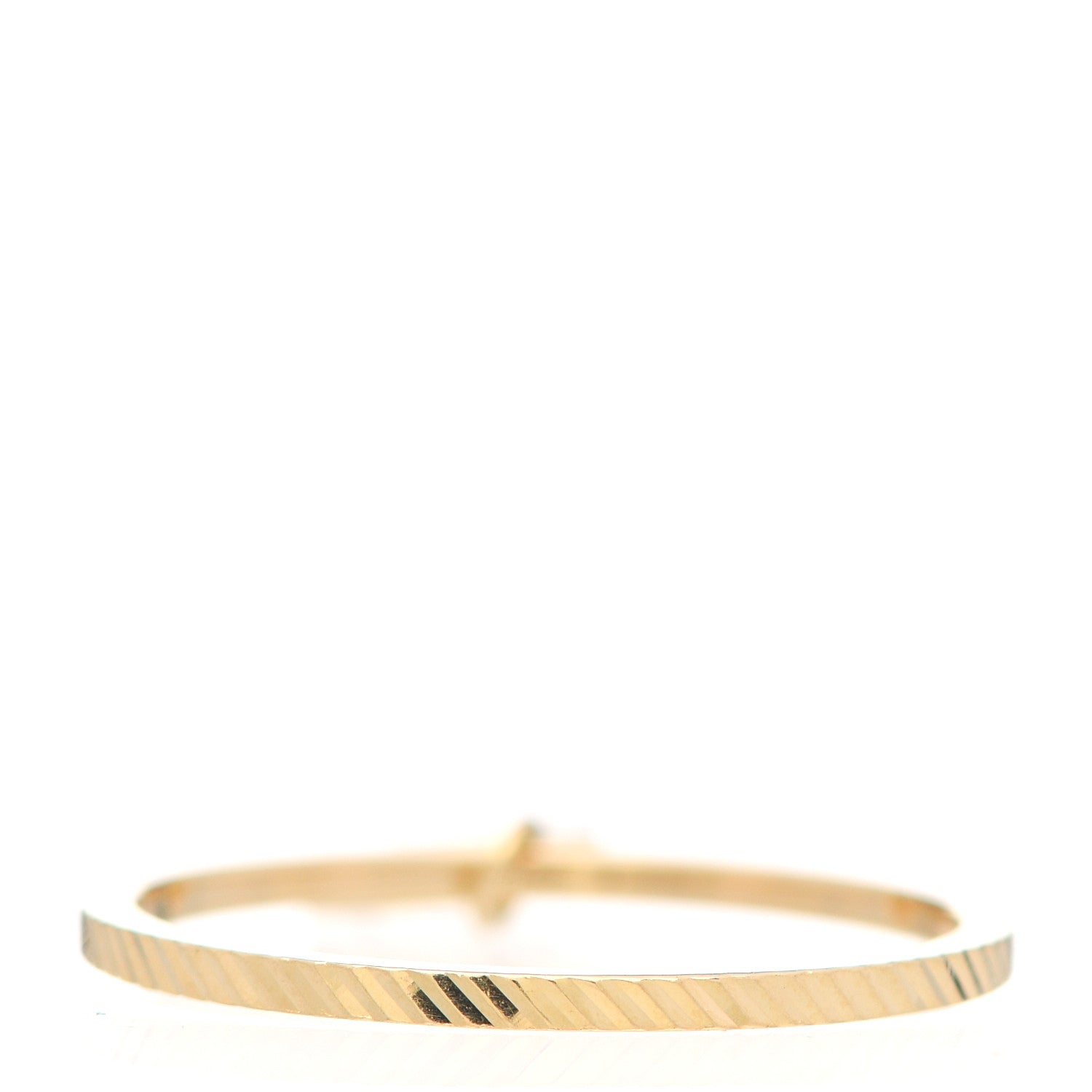 Gucci 18K Yellow Gold GG Running Charm Ring 55 7.25 3 of 5