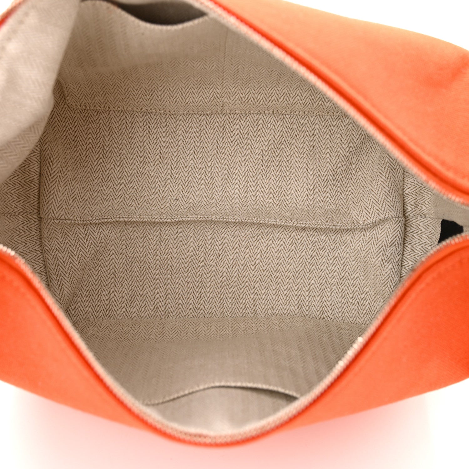 Hermes Canvas Small Bride-A-Brac Pouch Orange Burgundy 5 of 9