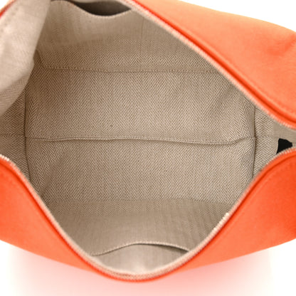 Hermes Canvas Small Bride-A-Brac Pouch Orange Burgundy 5 of 9