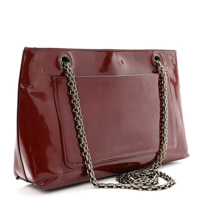 Chanel Patent Bijoux Chain Shoulder Bag Rust Red 3 of 15