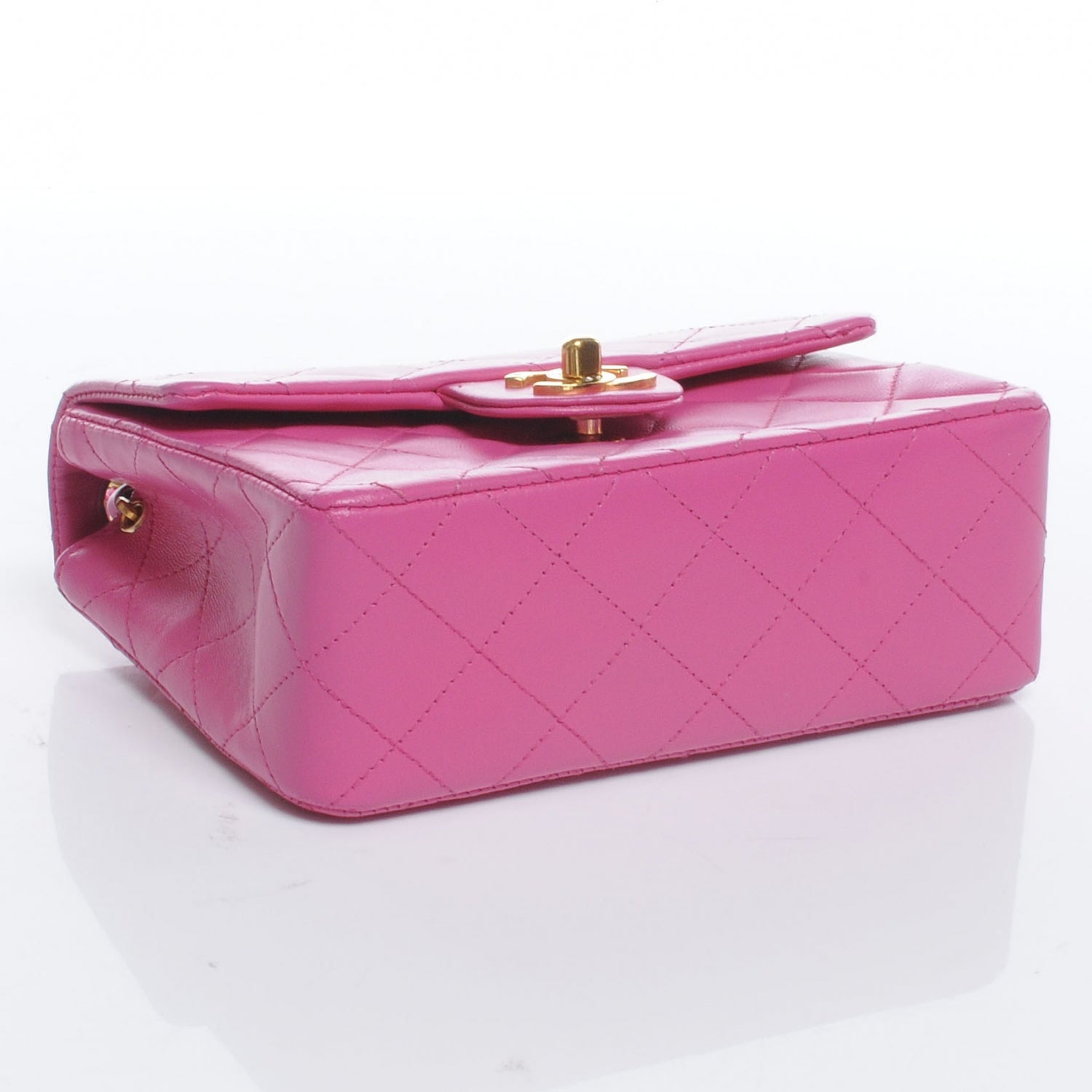 Chanel Lambskin Quilted Mini Flap Hot Pink 4 of 10