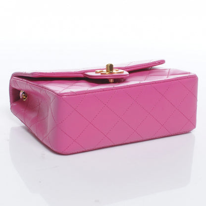 Chanel Lambskin Quilted Mini Flap Hot Pink 4 of 10