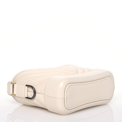 Chanel Aged Calfskin Chevron Quilted Small Gabrielle Hobo White 4 of 13