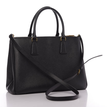 Prada Saffiano Medium Galleria Double Zip Tote Black 2 of 13