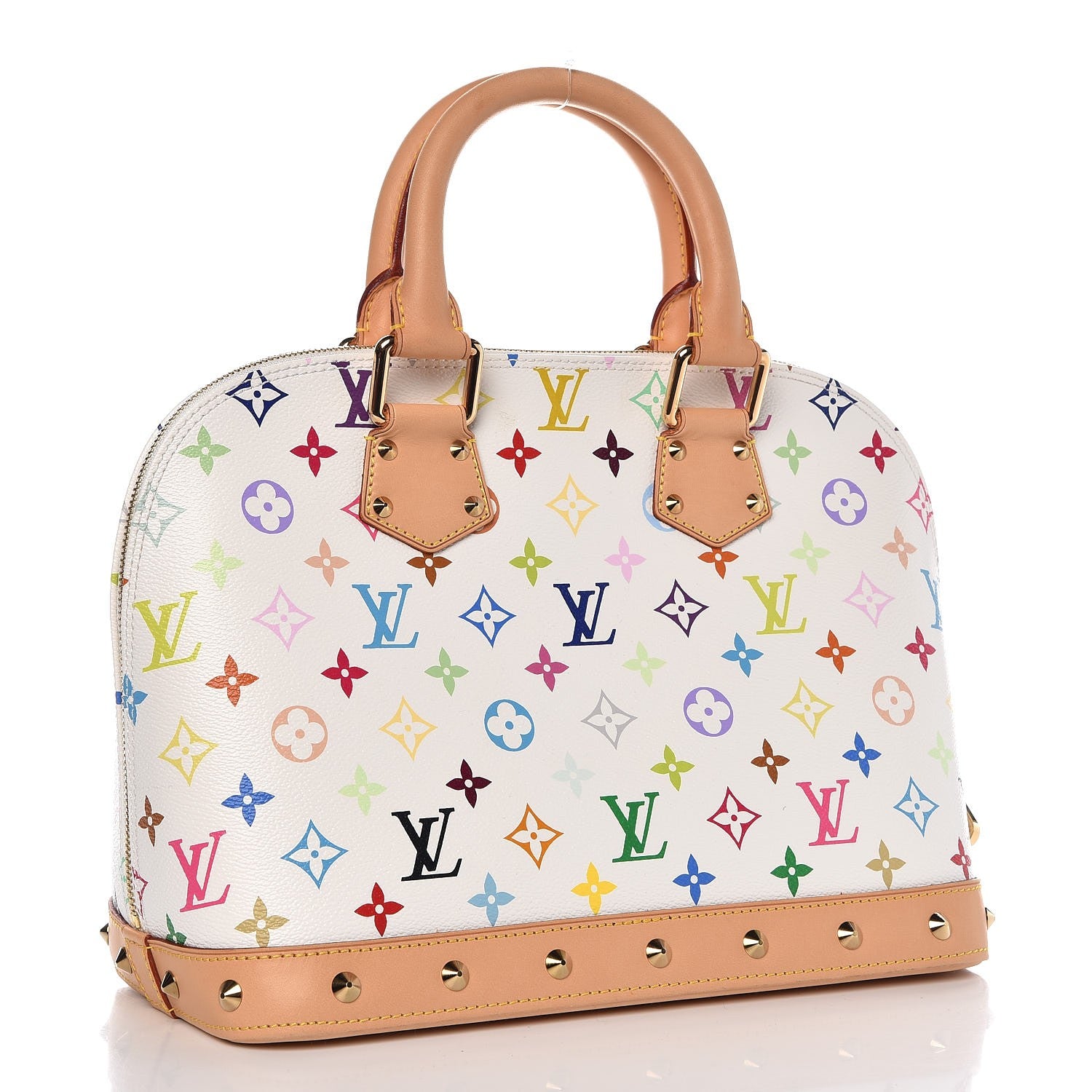 Louis Vuitton Monogram Multicolor Alma White 3 of 10