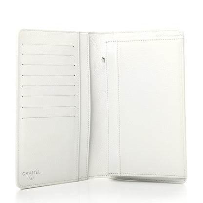 Chanel Caviar Quilted Yen Wallet White 5 of 7