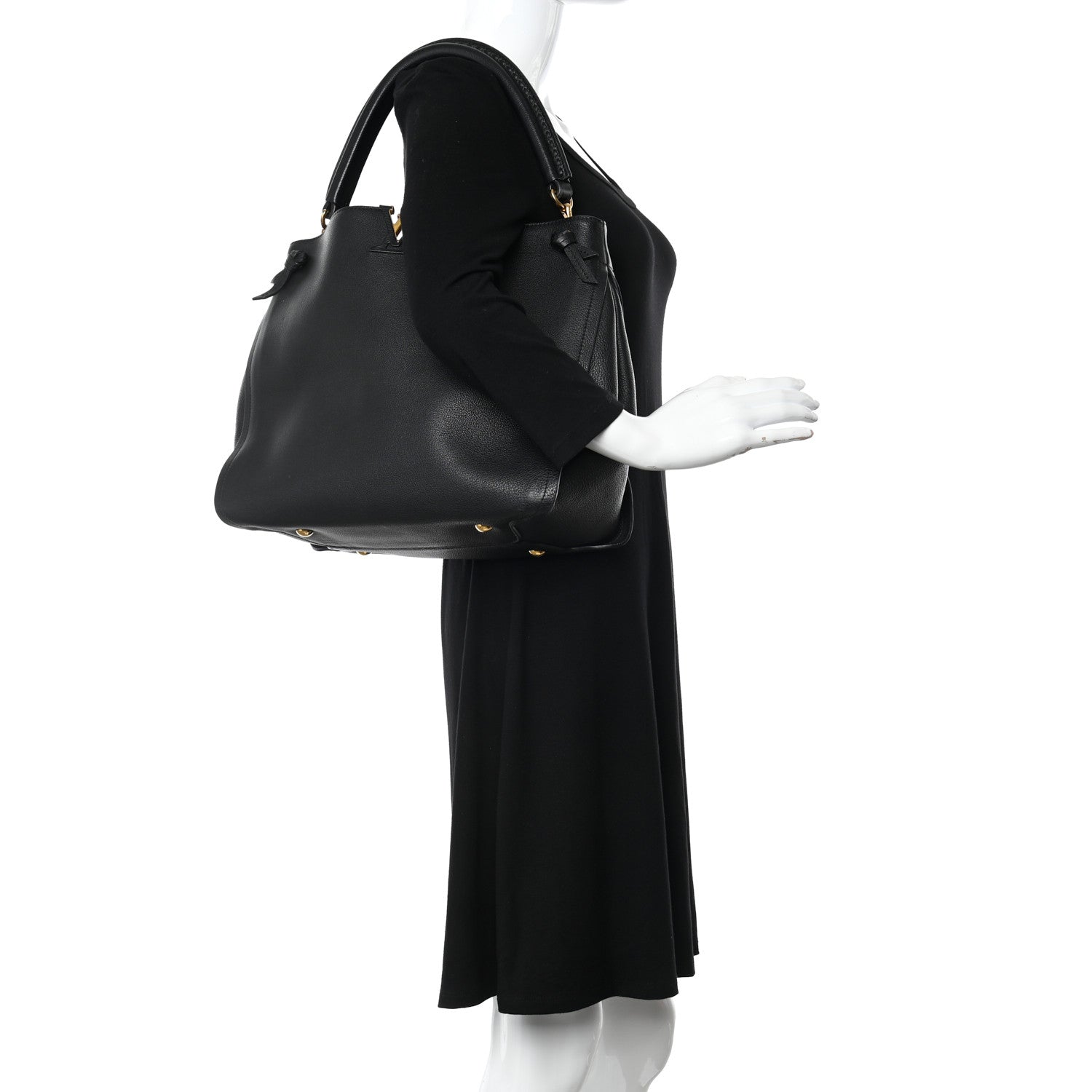Louis Vuitton Calfskin Tournon Black 2 of 10