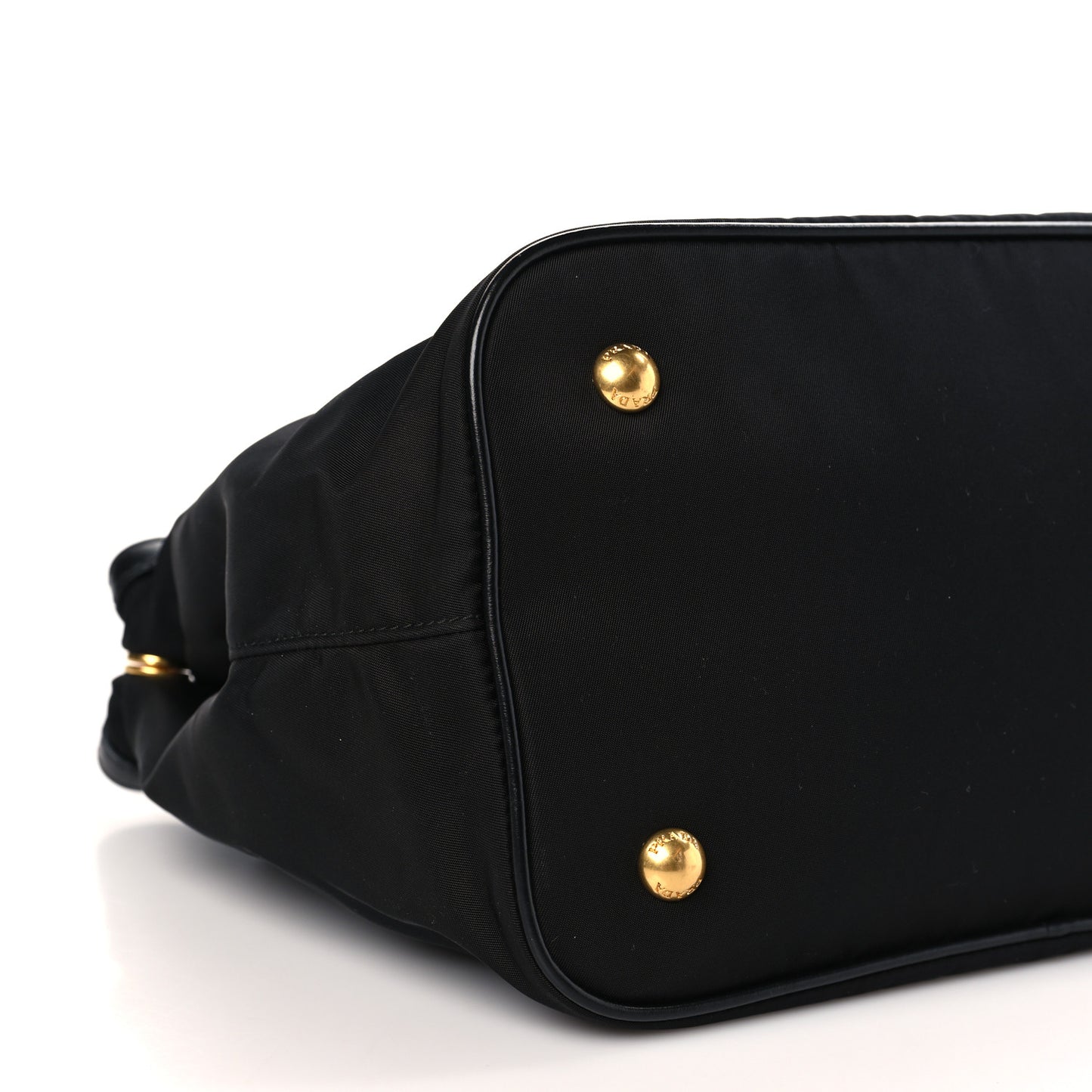 Tessuto Nylon Soft Calf Small Tote Black