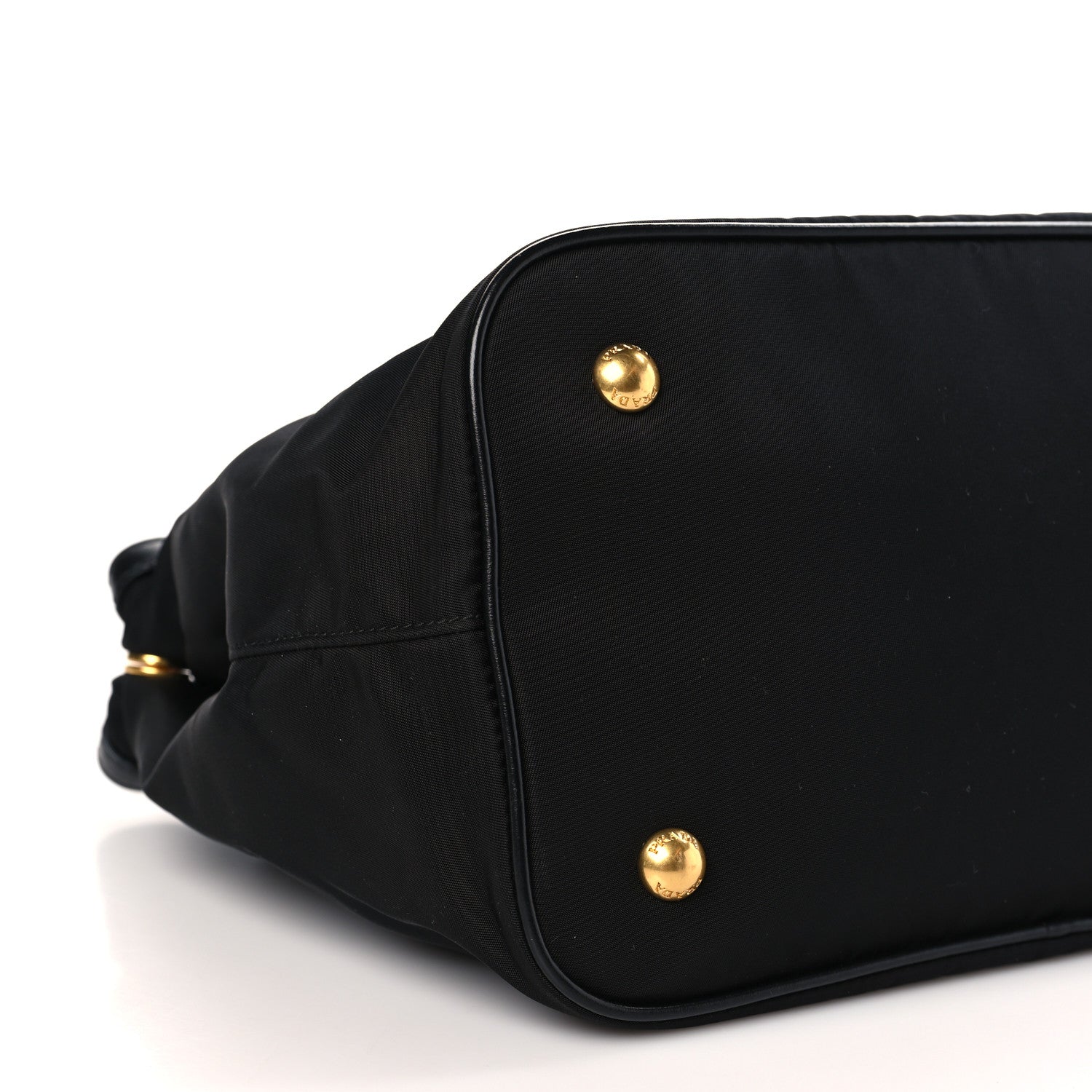Prada Tessuto Nylon Soft Calf Small Tote Black 8 of 9