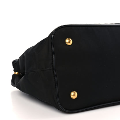 Prada Tessuto Nylon Soft Calf Small Tote Black 8 of 9