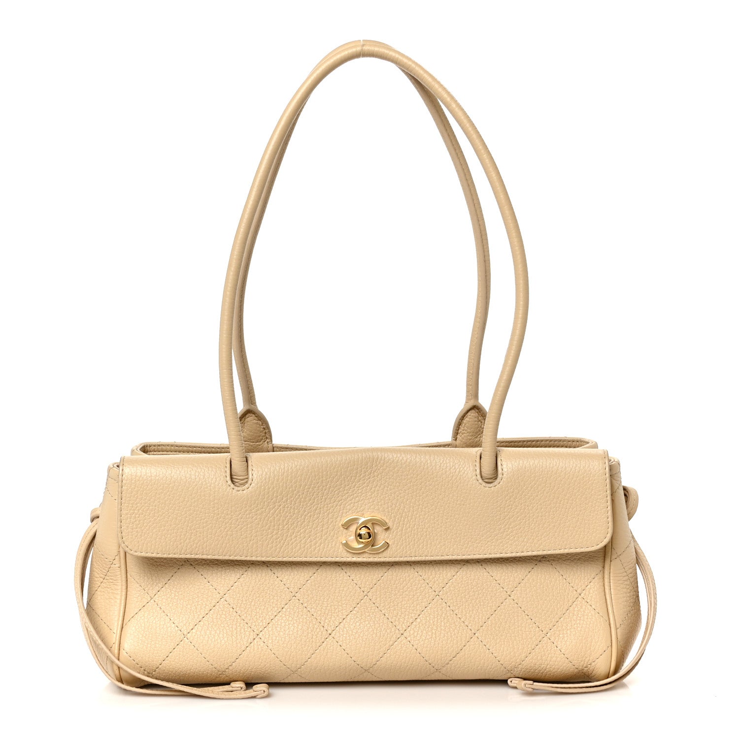 Chanel Grained Calfskin Stitched Urban Essentials Small Shopping Bag Beige 1 of 11
