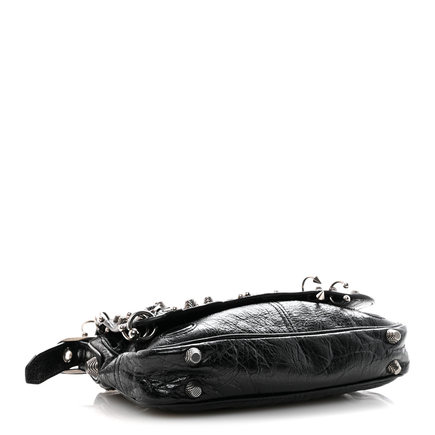 Balenciaga Agneau Arena XS Piercing Le Cagole Flap Bag Black