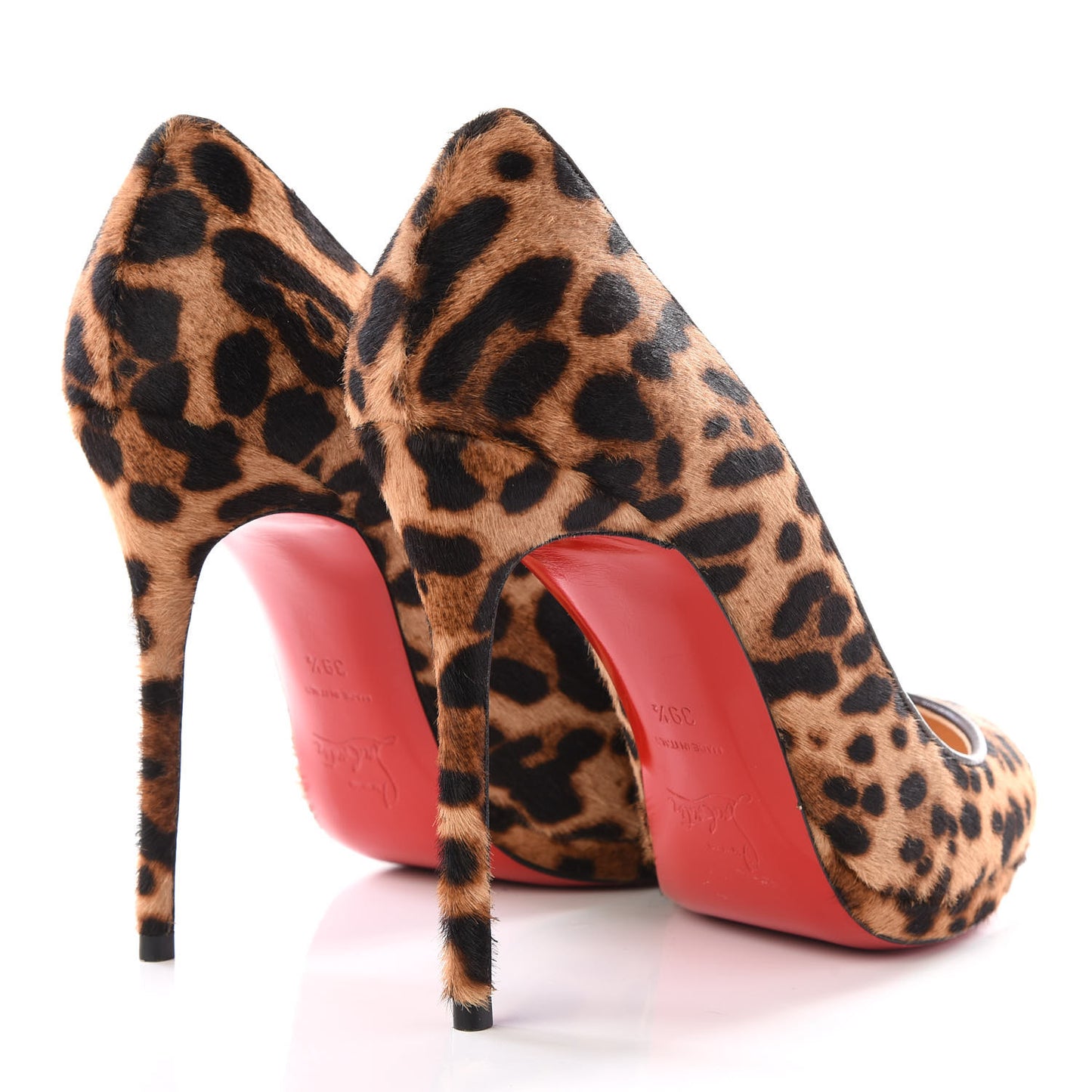 Calf Hair Leopard Print Filo 120 Pumps 39.5 Leopard Black