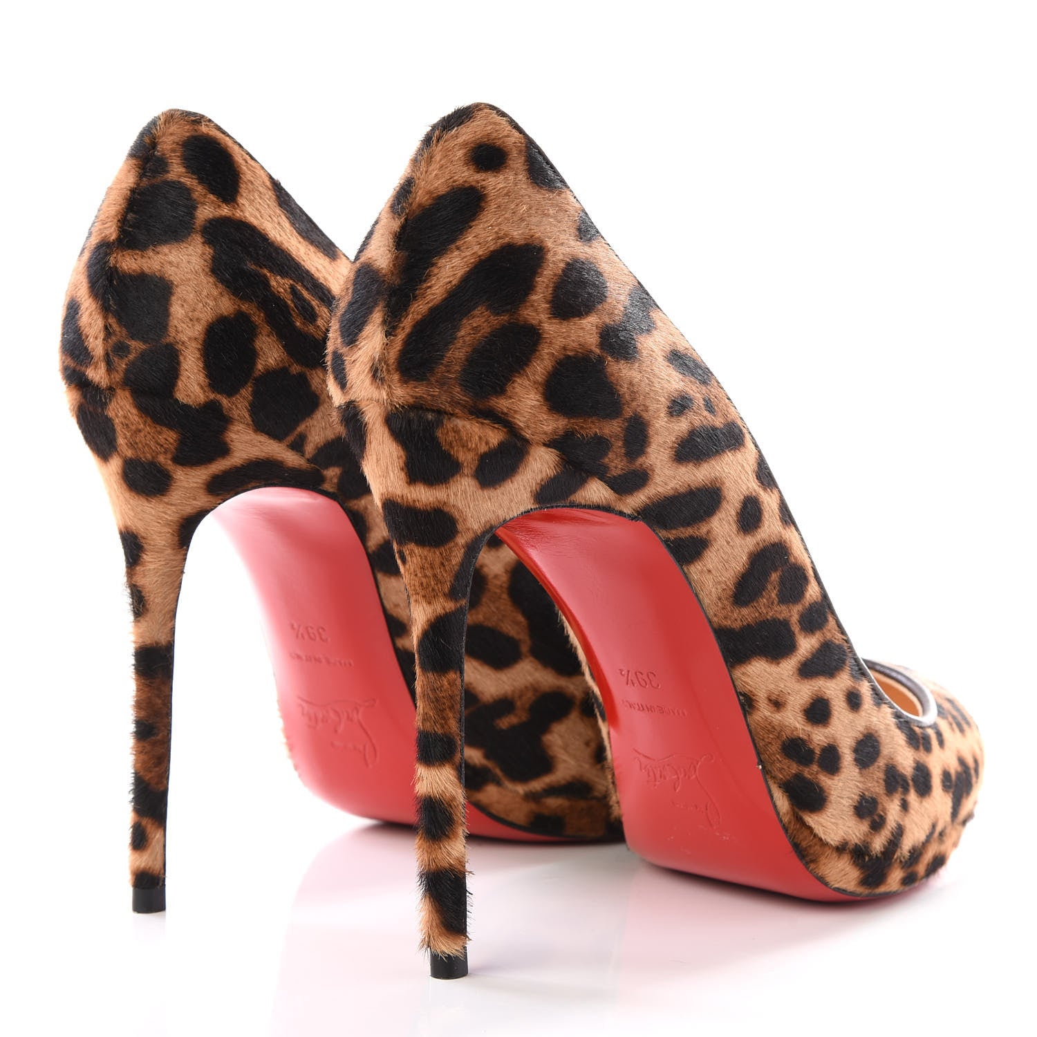 Christian Louboutin Calf Hair Leopard Print Filo 120 Pumps 39.5 Leopard Black 4 of 7