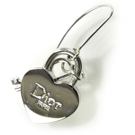 Trotter Romantique Heart Lock Earrings Silver