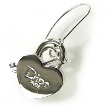 Christian Dior Trotter Romantique Heart Lock Earrings Silver 4 of 4