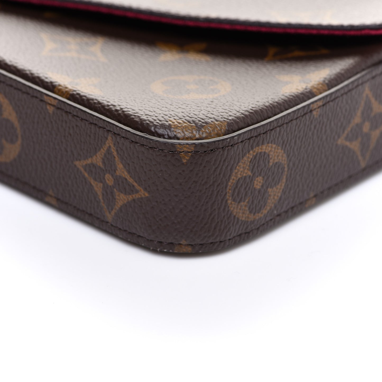 Monogram Pochette Felicie Chain Wallet Fuchsia