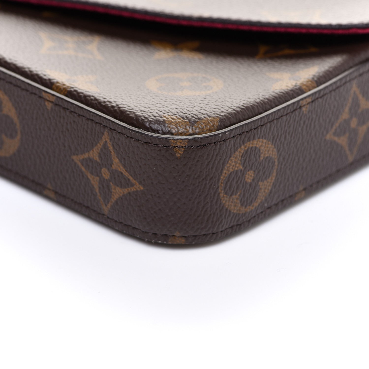 Louis Vuitton Monogram Pochette Felicie Chain Wallet Fuchsia 11 of 12