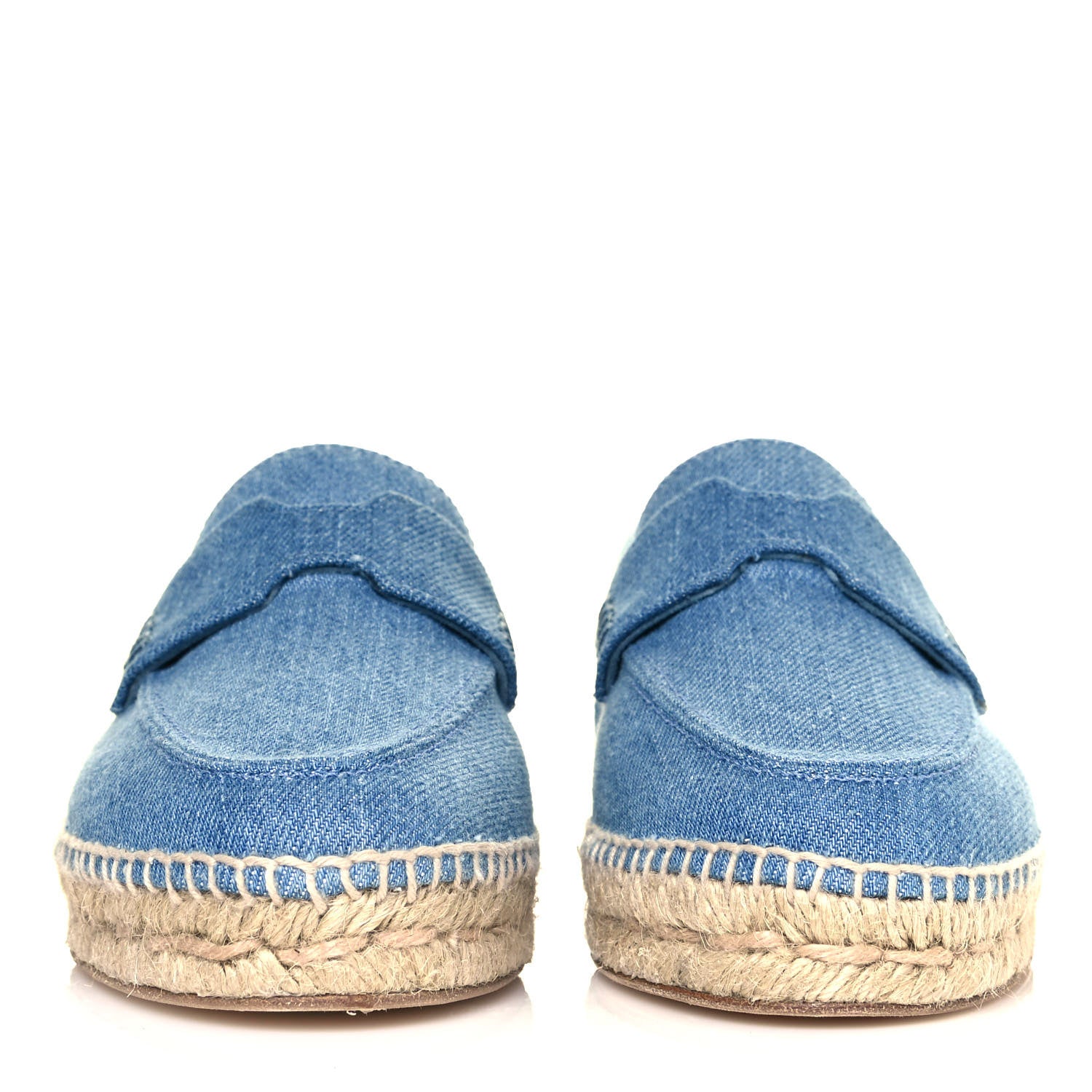Hermes Denim Canvas Womens Trip Espadrilles 36 Bleu Clair 2 of 8