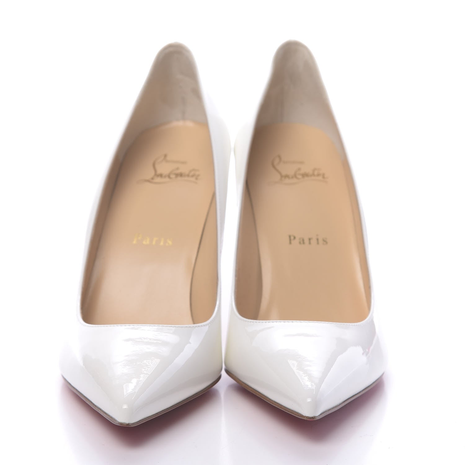 Christian Louboutin Patent Kate 85 Pumps 37.5 White 2 of 8