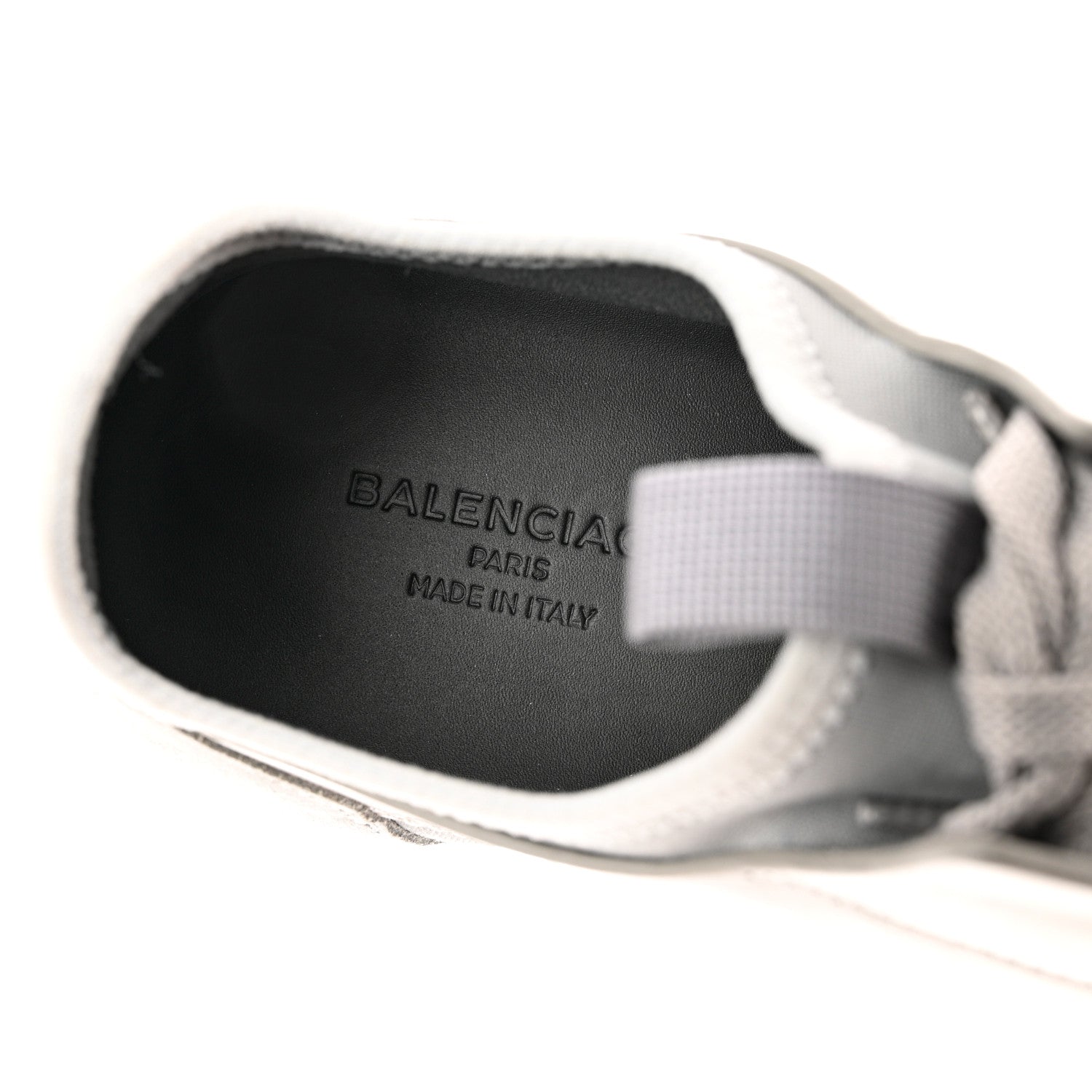 Balenciaga Mesh Calfskin Jersey Crepe Suede Mens Race Runner Sneakers 39 Gris 6 of 8