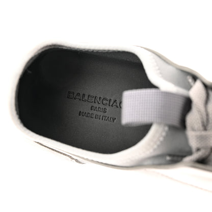 Balenciaga Mesh Calfskin Jersey Crepe Suede Mens Race Runner Sneakers 39 Gris 6 of 8