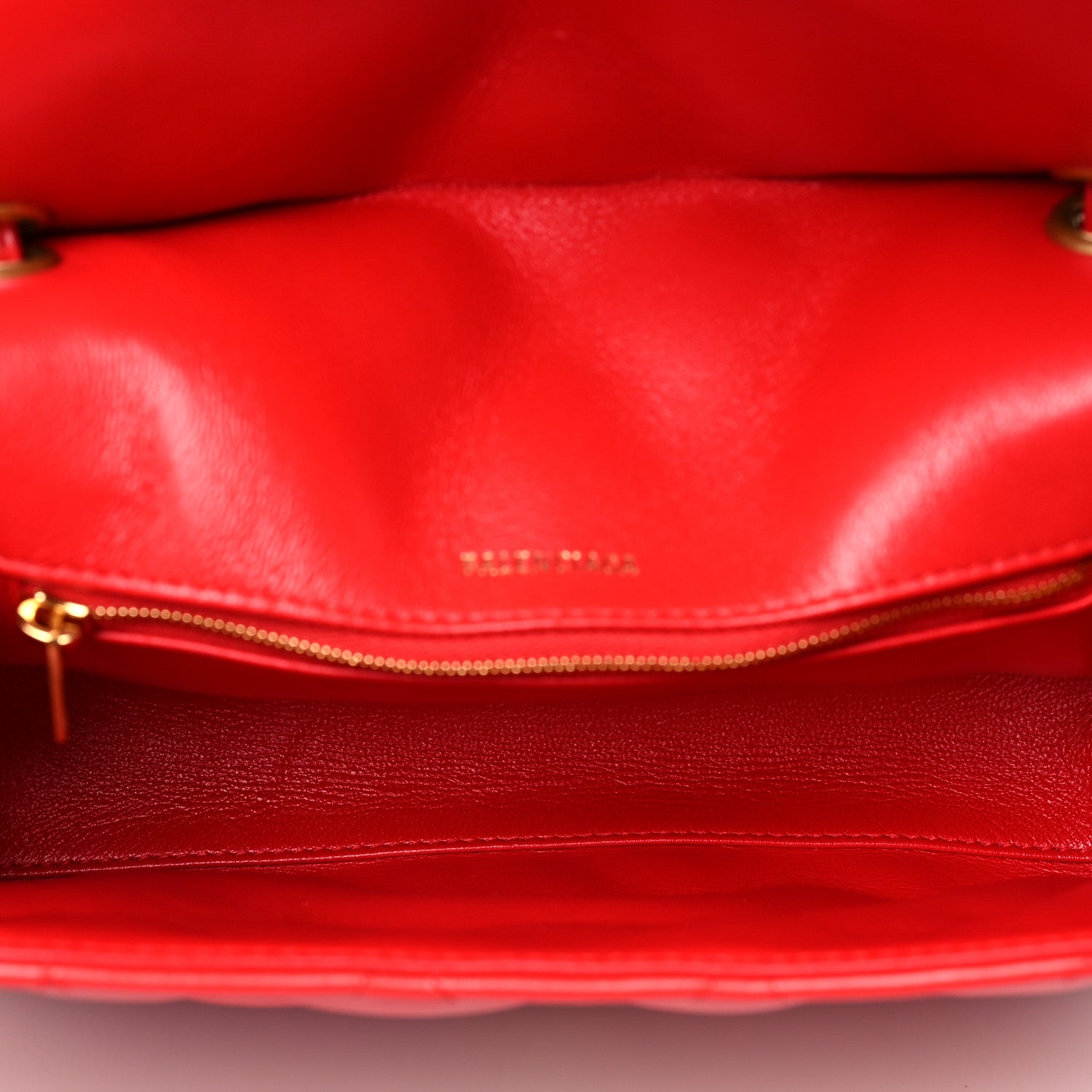 Balenciaga Nappa Calfskin Quilted Medium Touch B Shoulder Bag Bright Red 5 of 9