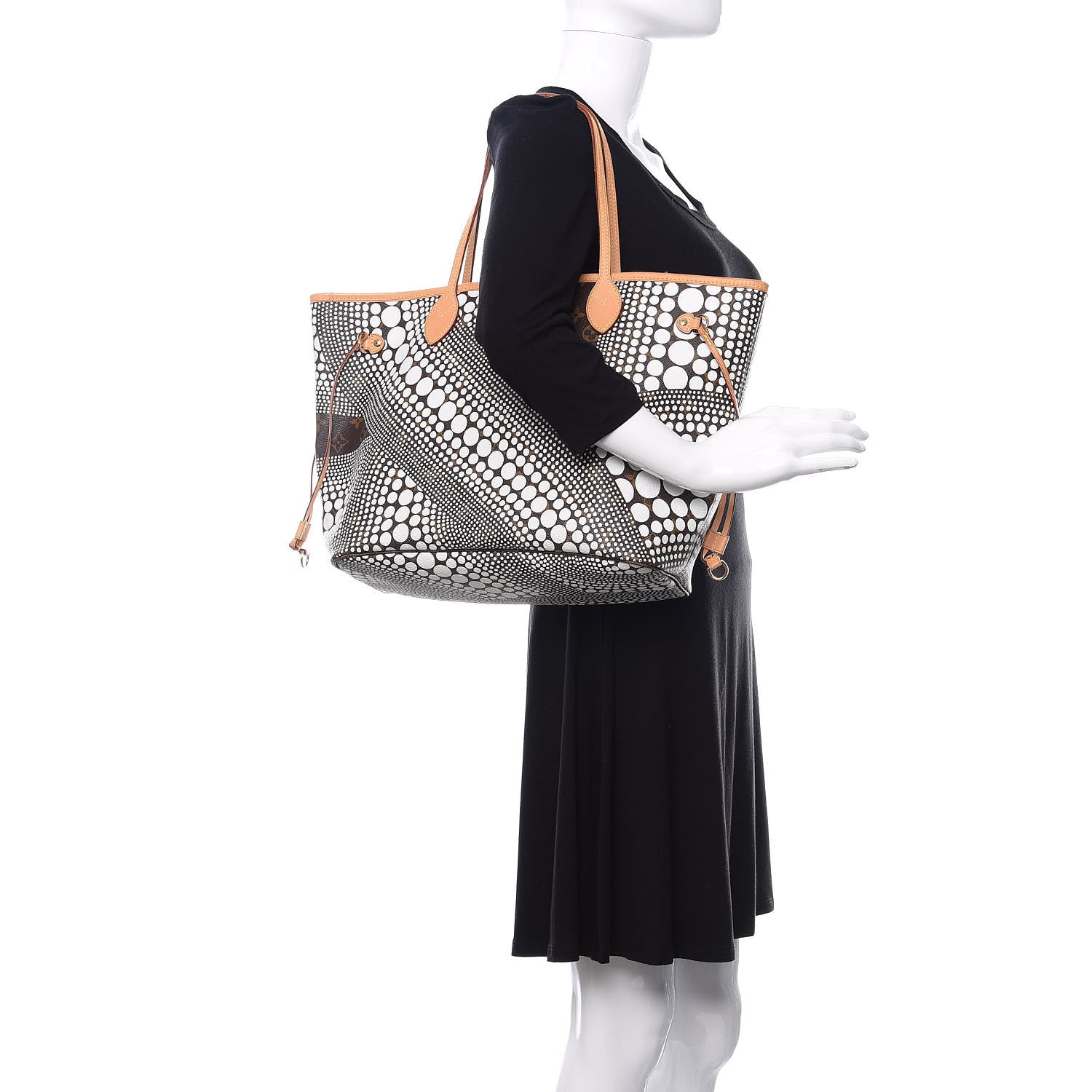 Louis Vuitton Monogram Kusama Waves Neverfull MM White 2 of 10