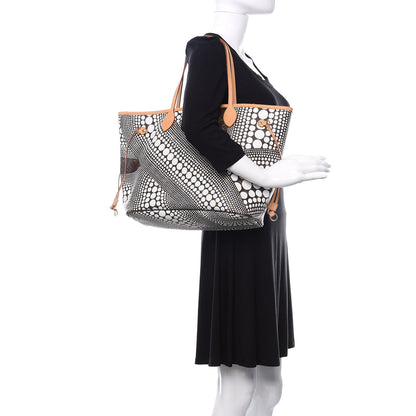 Louis Vuitton Monogram Kusama Waves Neverfull MM White 2 of 10