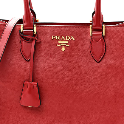 Prada Saffiano Soft Calfskin Large Tote Fuoco 7 of 9