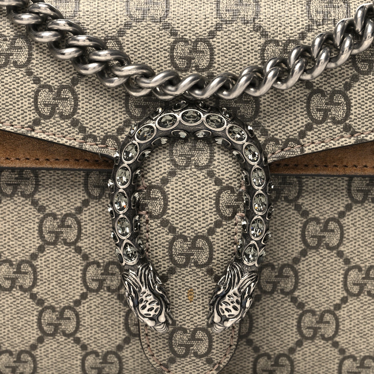 GG Supreme Monogram Small Dionysus Shoulder Bag Taupe