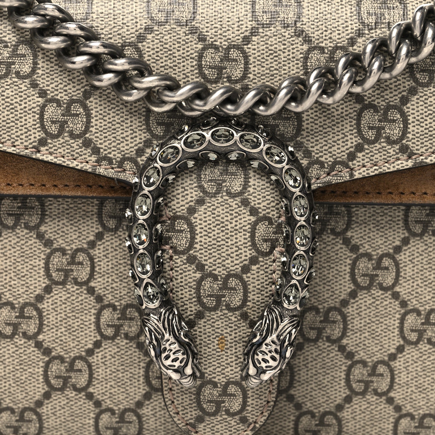 Gucci GG Supreme Monogram Small Dionysus Shoulder Bag Taupe 8 of 11