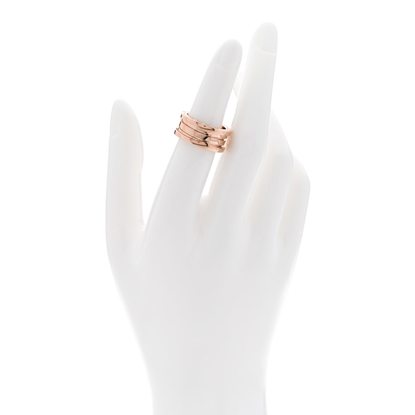 18K Rose Gold B.Zero1 Three-Band Ring 51 5.75