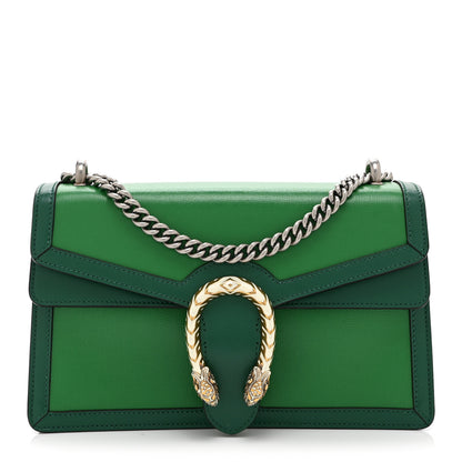Gucci Azalea Calfskin Enamel Small Dionysus Shoulder Bag New Shamarock Emerald Off White 1 of 11