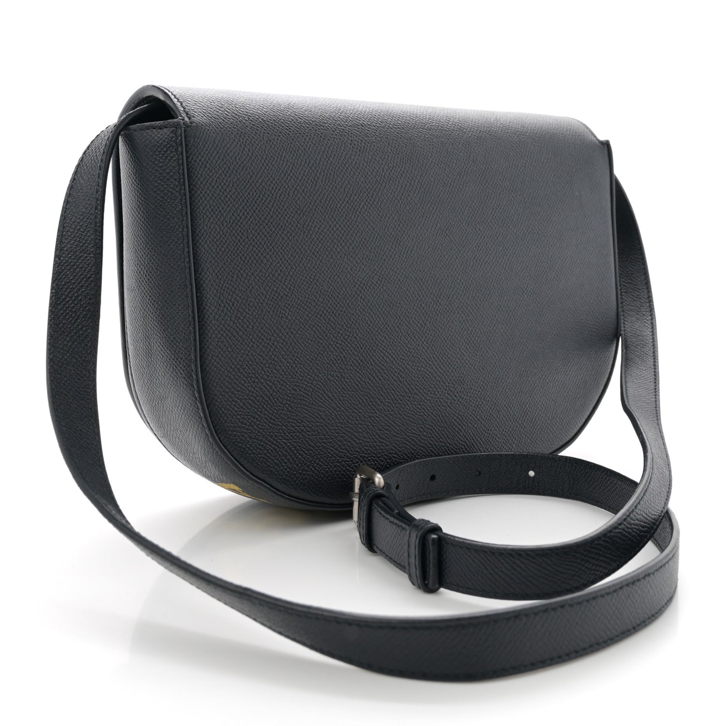 Signature Grained Calfskin Logo S Ville Day Bag Bleu Tempete Jaune
